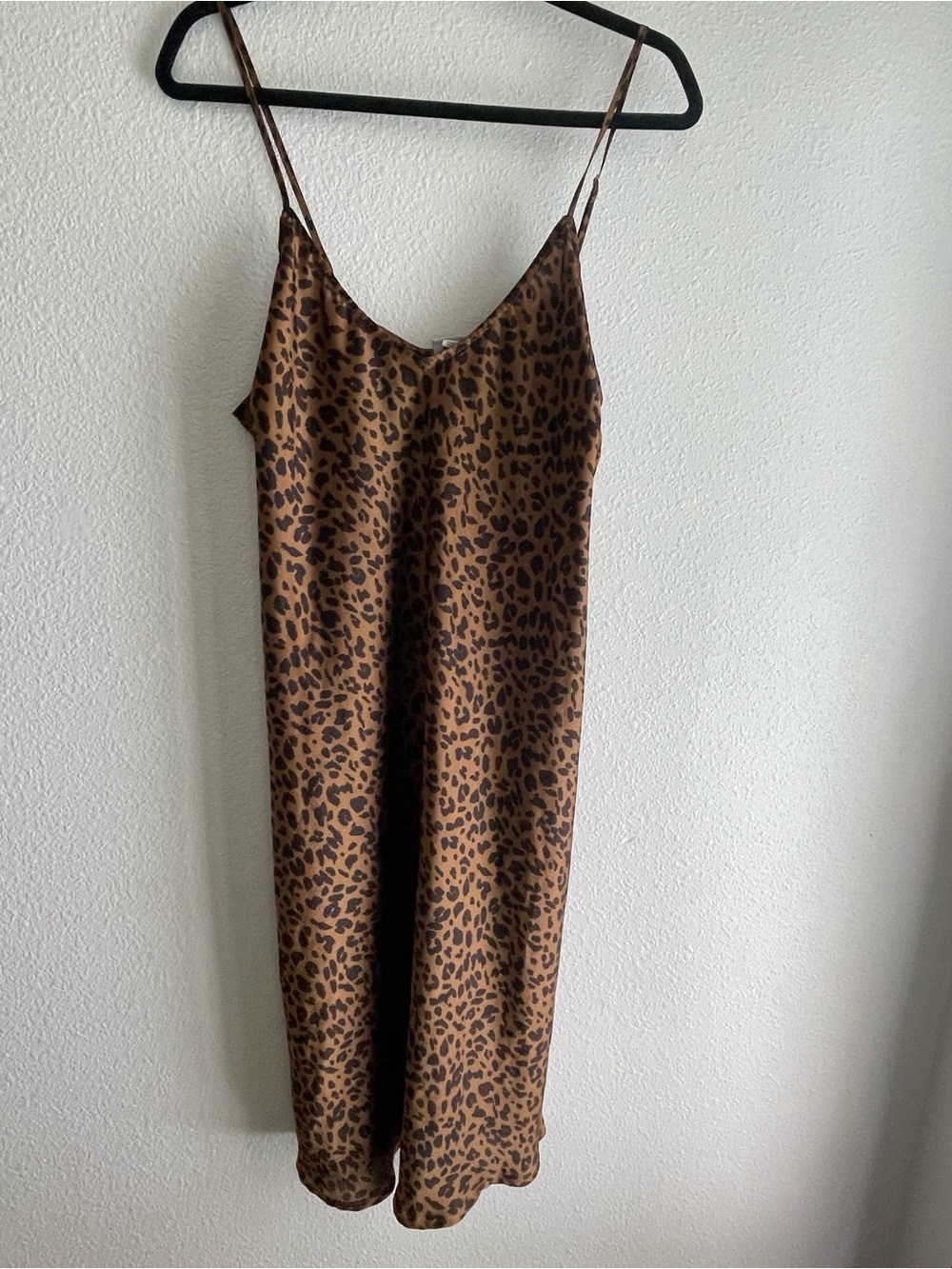 A New Day- Leopard-Print Slip Dress in Brown & Black